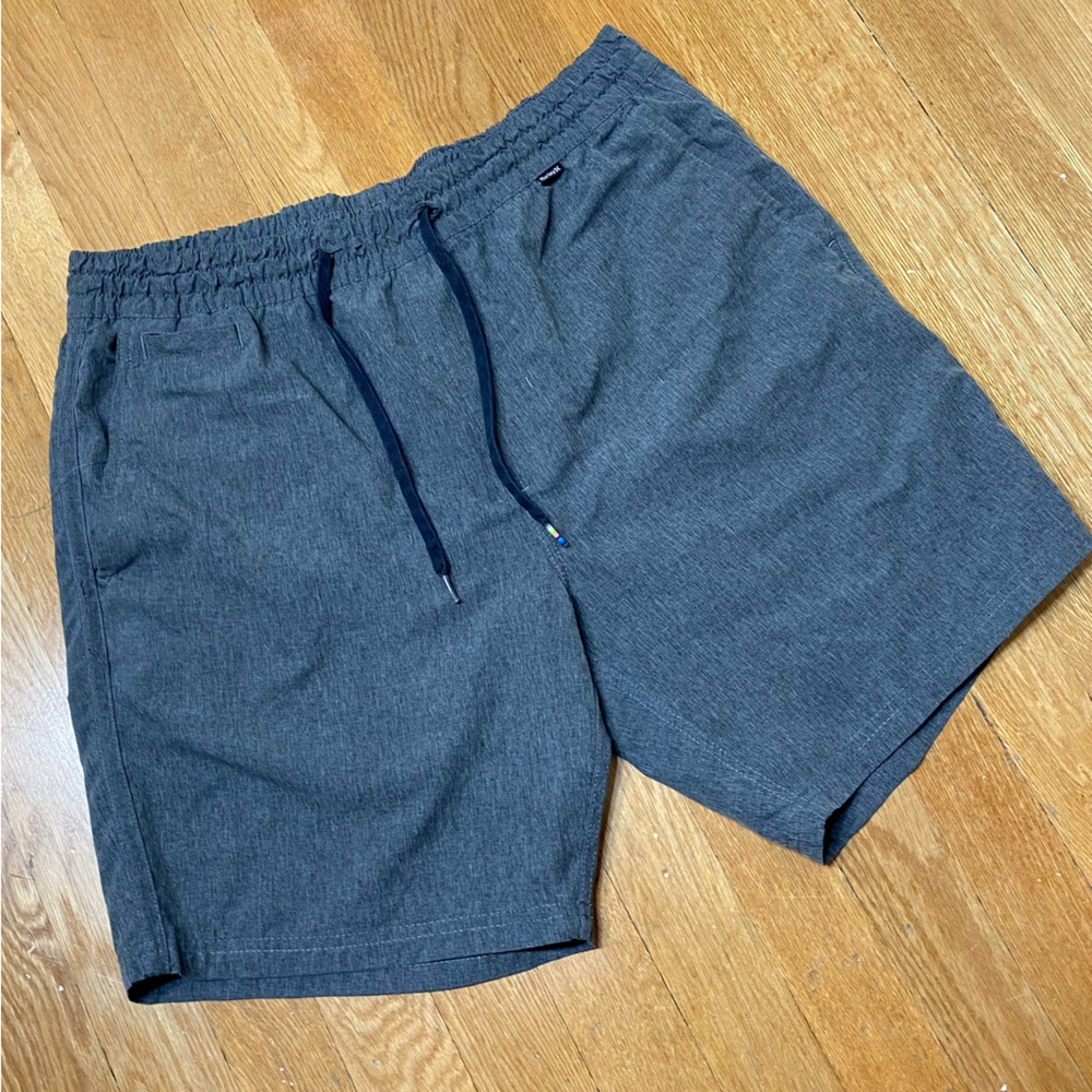 Hurley Gray Elastic Waist Drawstring L